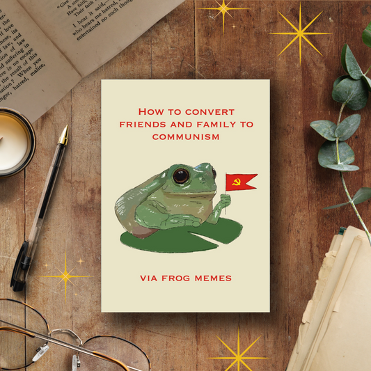 Communist Frog Meme, A5 Softcover Notebook