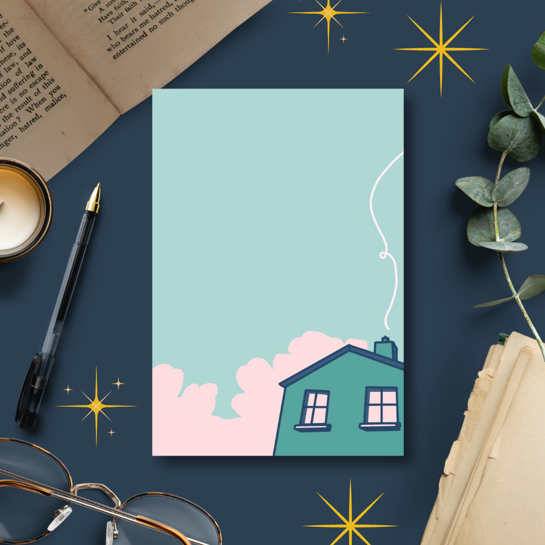 Blue House A6 Notepad