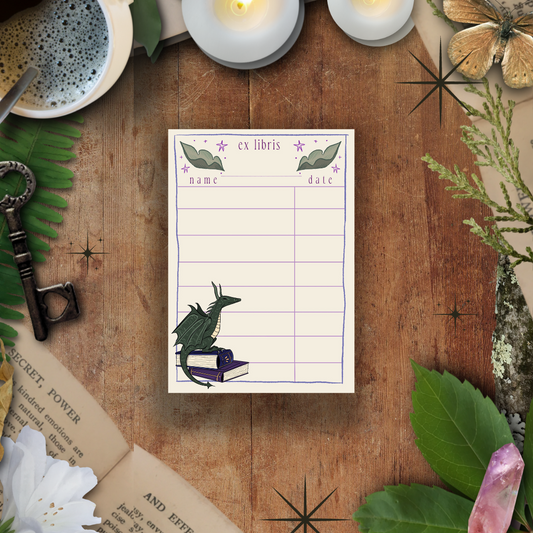 Cozy Dragon Personalised Library Card