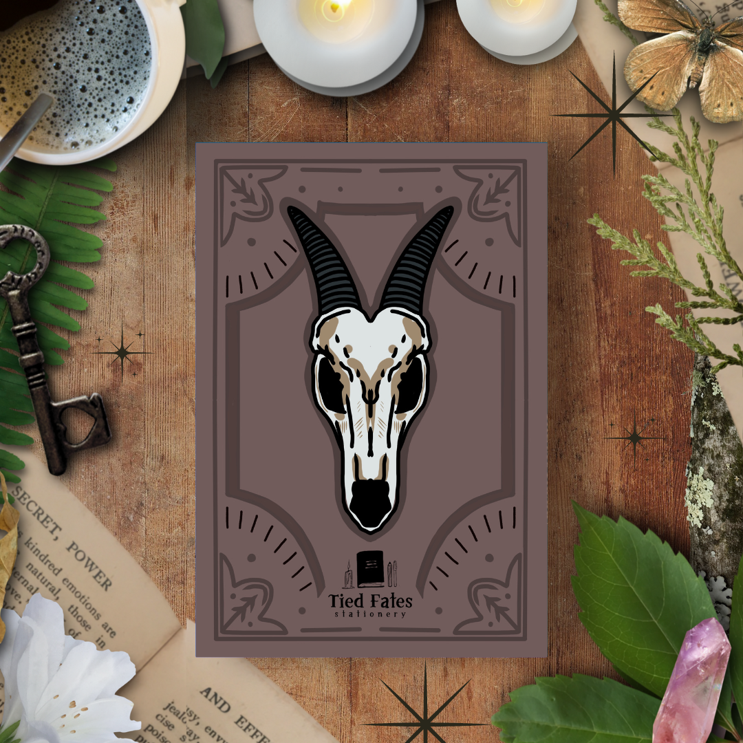 Ram Skull, A5 Softcover Notebook