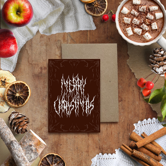 Metal Font Christmas Card