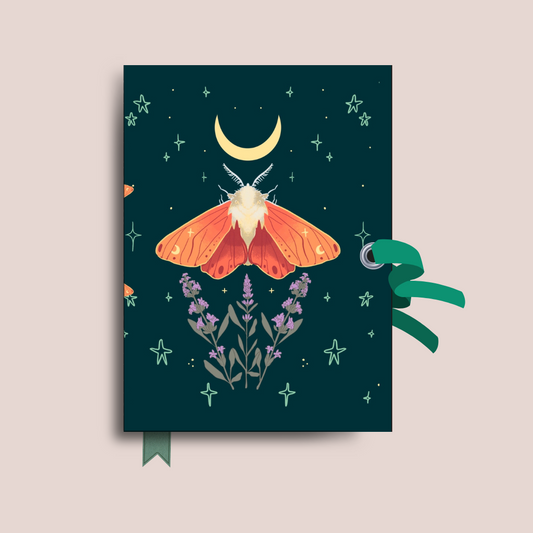 Lavendar Moth, Hardback Notebook