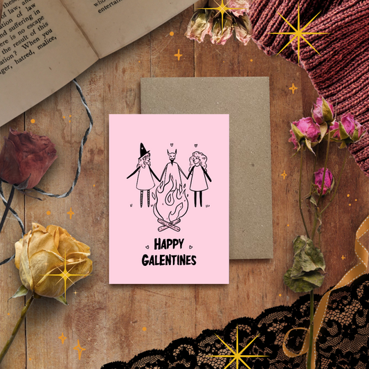 Witches Galentines Card