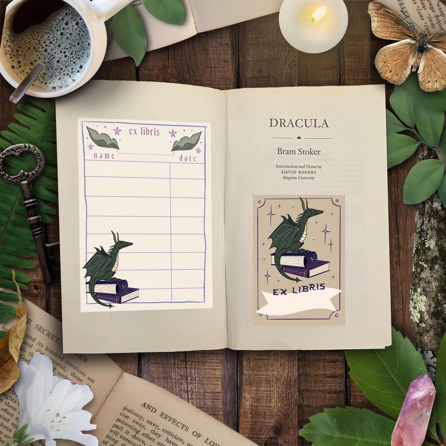 Cozy Dragon Personalised Library Card