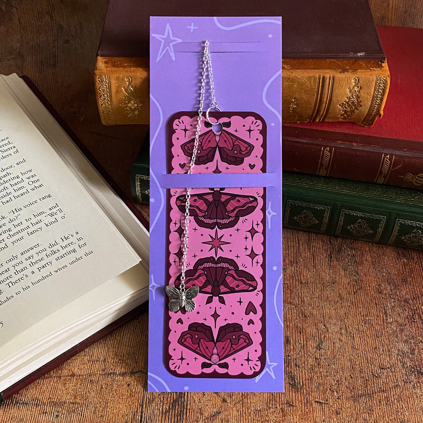 Pink Moth, Chain Bookmark