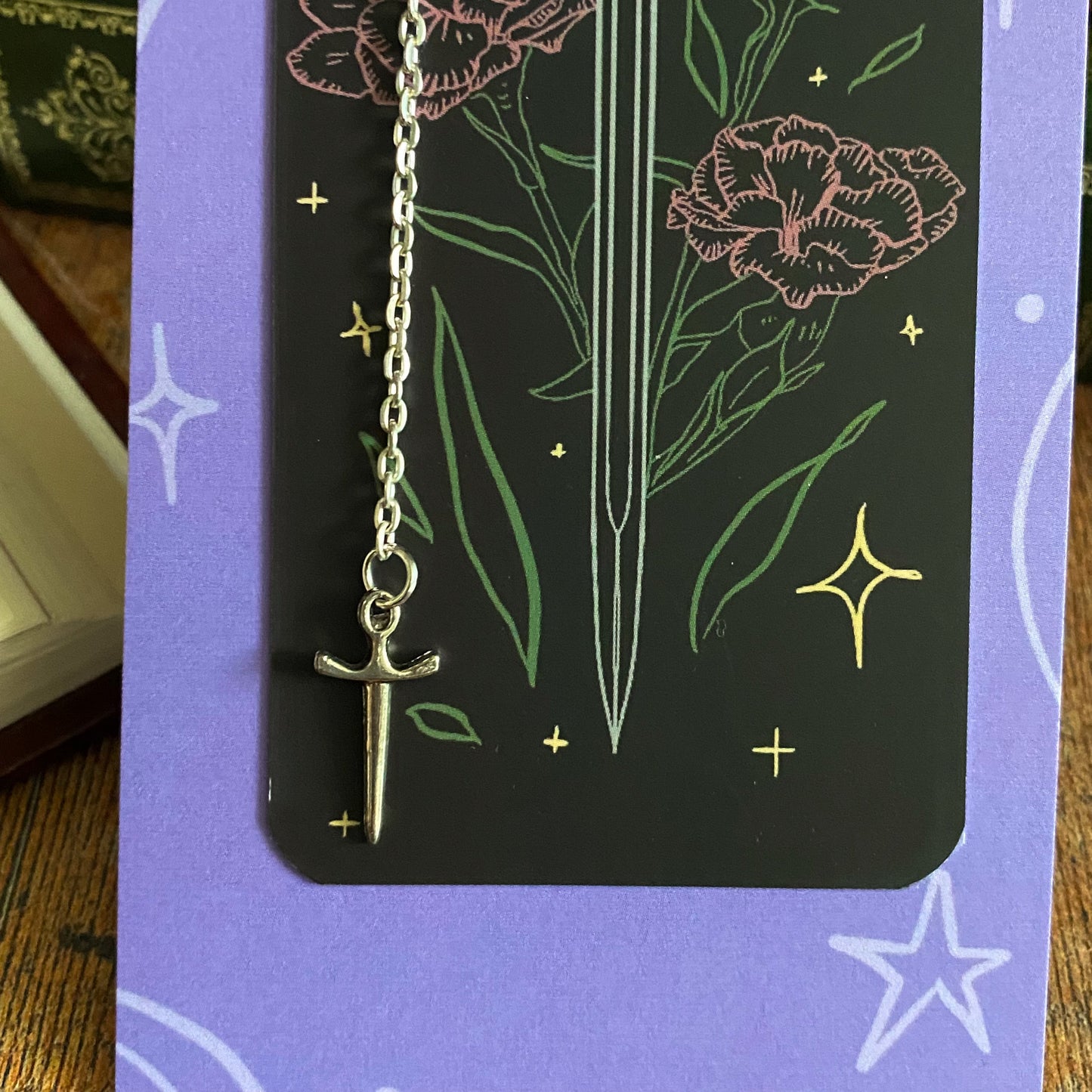 Sword and Flower Chain Bookmark