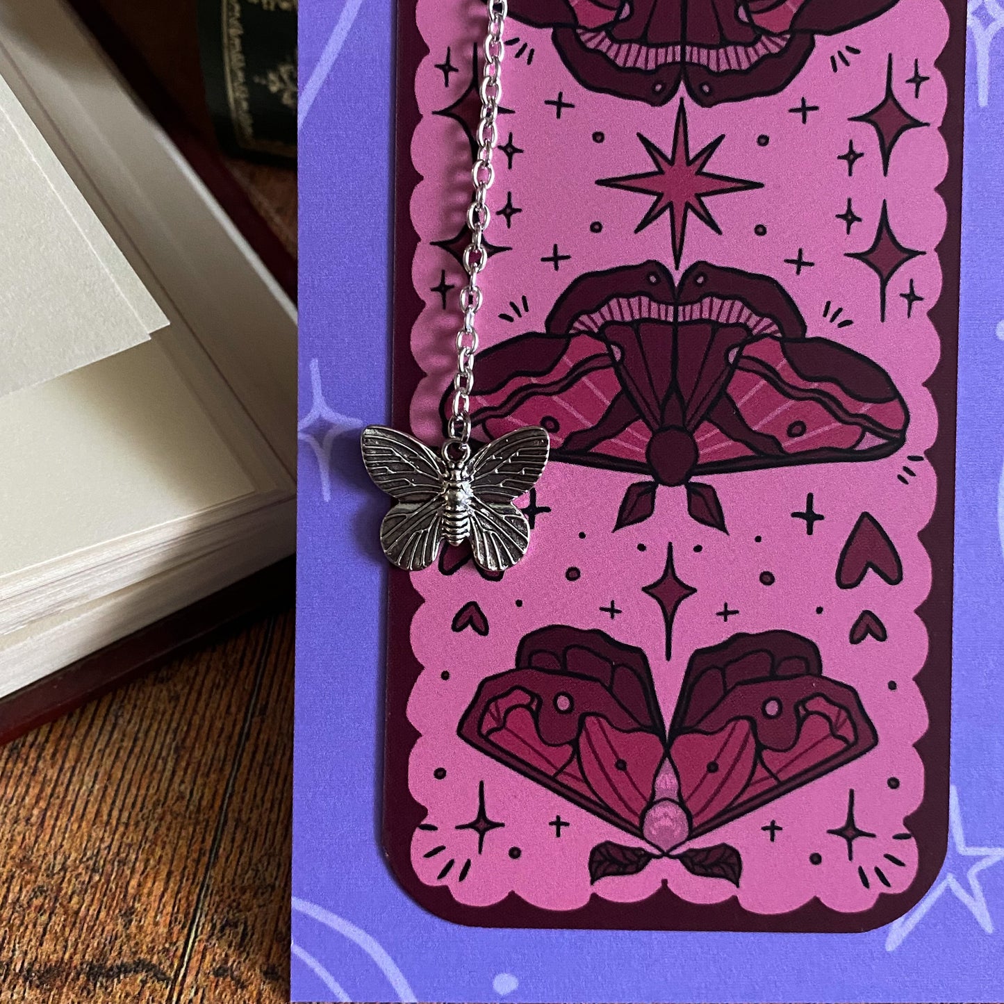 Pink Moth, Chain Bookmark