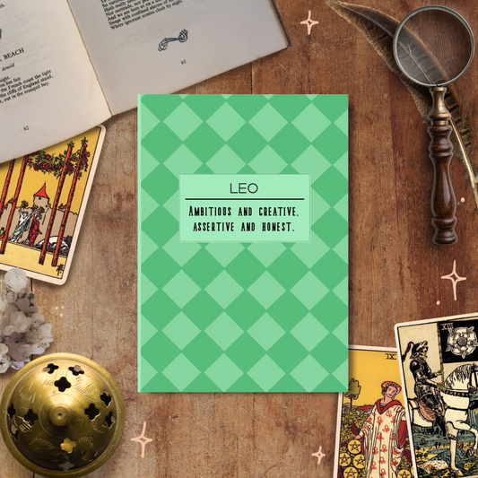 Leo Checkered Zodiac Notebook