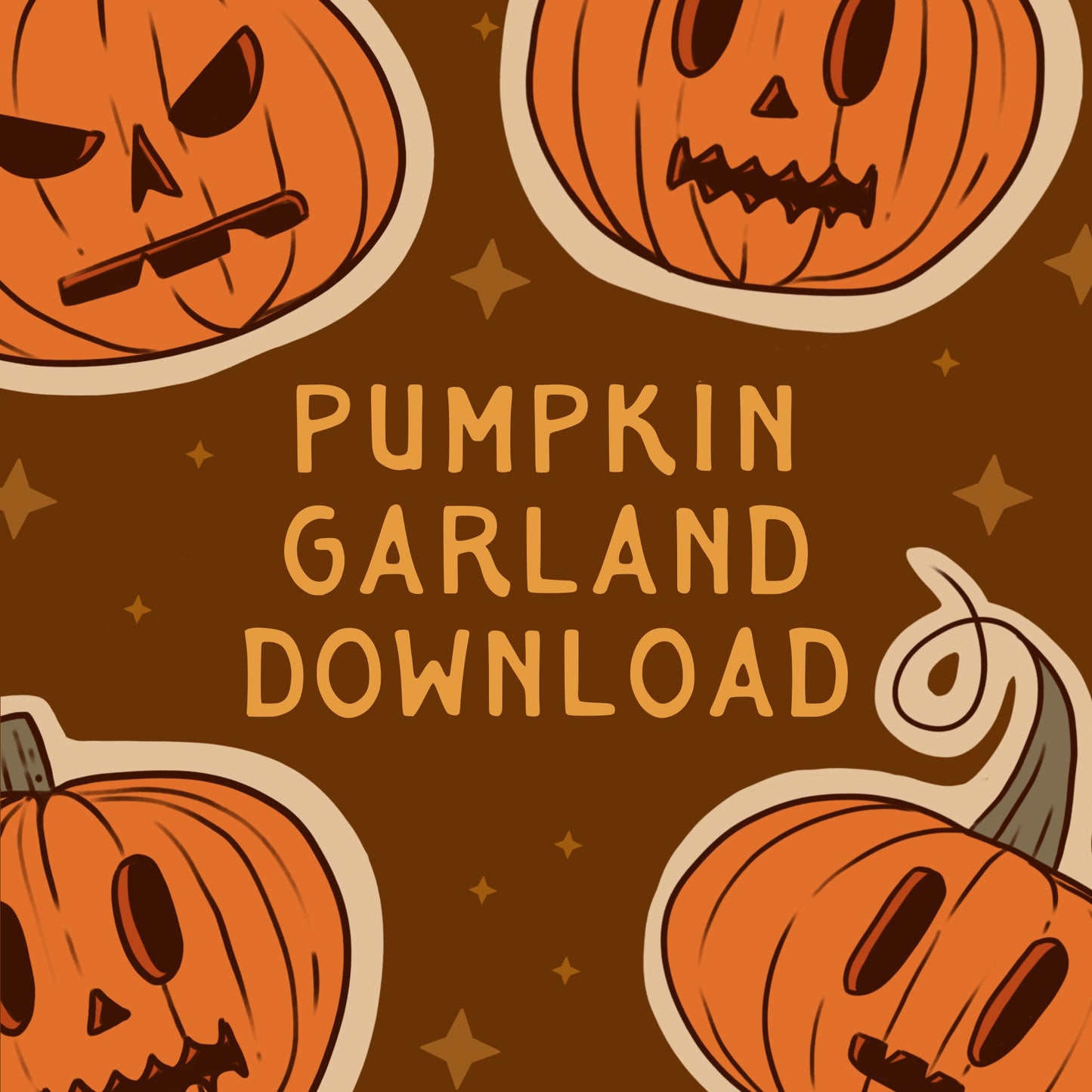 DIY Pumpkin Garland, Digital Download