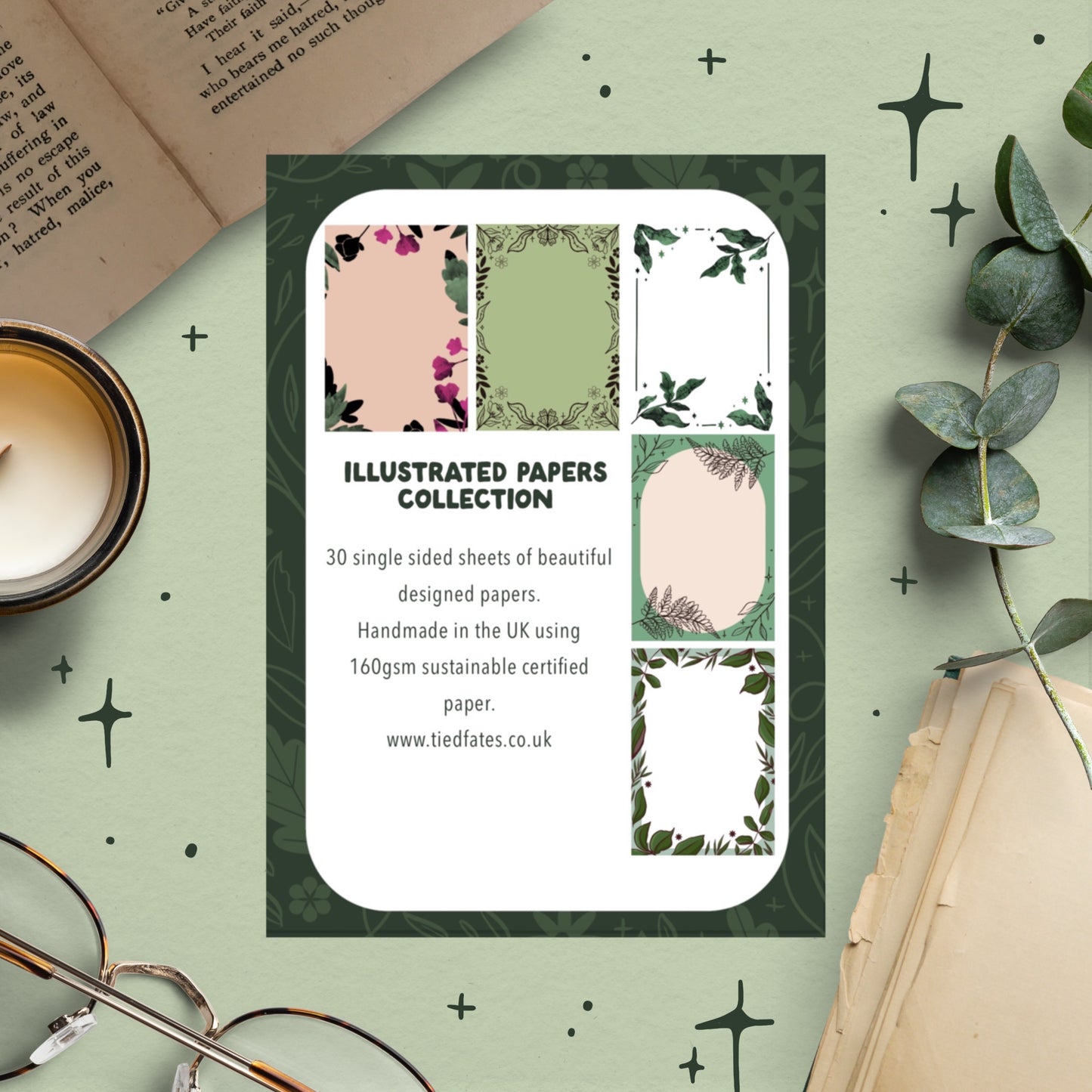 Leafy Illustrated Paper Pack